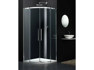 S-LITE SR - Semicircular glass shower cabin with sliding door _ Provex Industrie